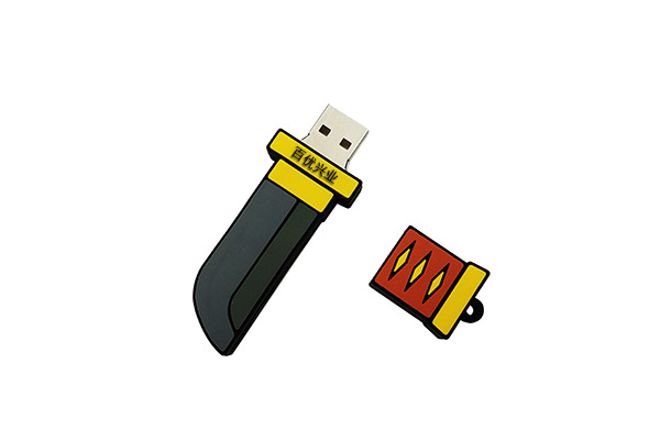 PVC軟膠武士刀造型U盤 機(jī)械設(shè)備造型U盤開模訂做